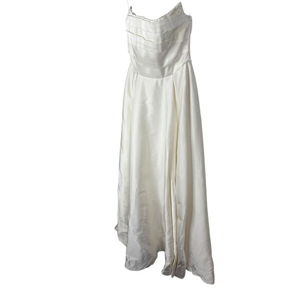 Sau Lee Heidi Wedding Gown Satin Strapless Bridal Formal Fairytale Princess Sz 6 - Picture 5 of 12